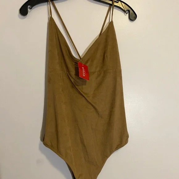 Tan suede bodysuit - Picture 2 of 4
